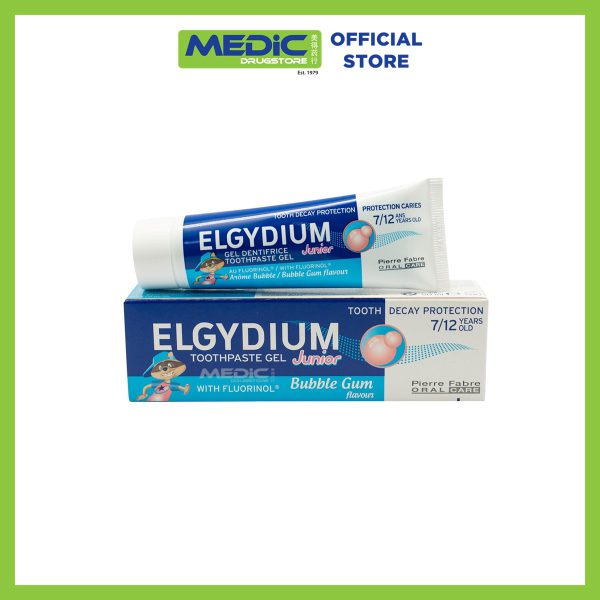 ELGYDIUM Junior Bubble Gum 7 To 12 Years 50Ml Kids Toothpaste