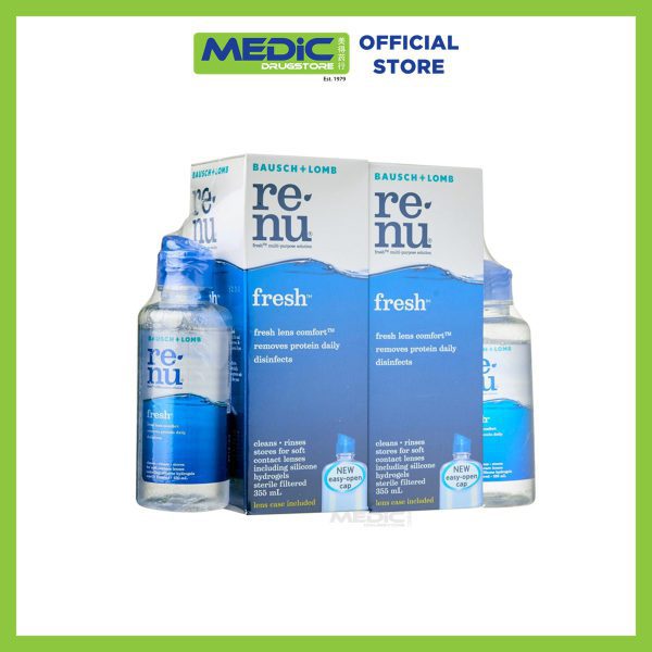 Bausch & Lomb Renu Fresh Multi-Purpose Solution 355ml x 2 + 120ml x 2