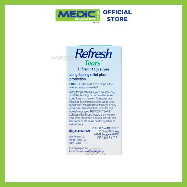 Allergan Refresh Tears Lubricant Eye Drops 15ML