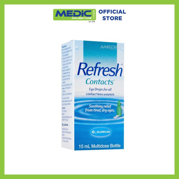 Allergan Refresh Contacts Eye Drops for All Contact Lens Wearers 15ML