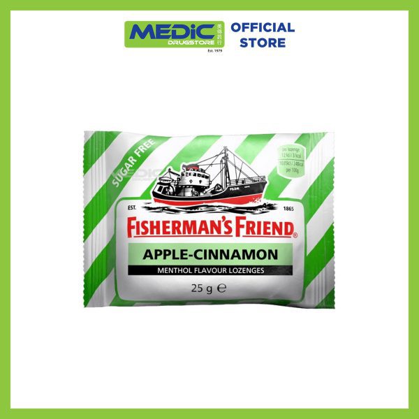 Fishermans Friend Sugar Free Apple Cinnamon Menthol Flavour Lozenges 22s