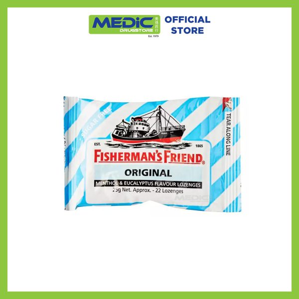 Fisherman's Friend Sugar Free Original Menthol and Eucalyptus Flavour Lozenges 22s