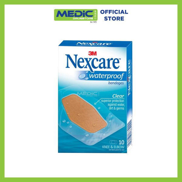 3M Nexcare Waterproof Bandages For Knee And Leg 10s