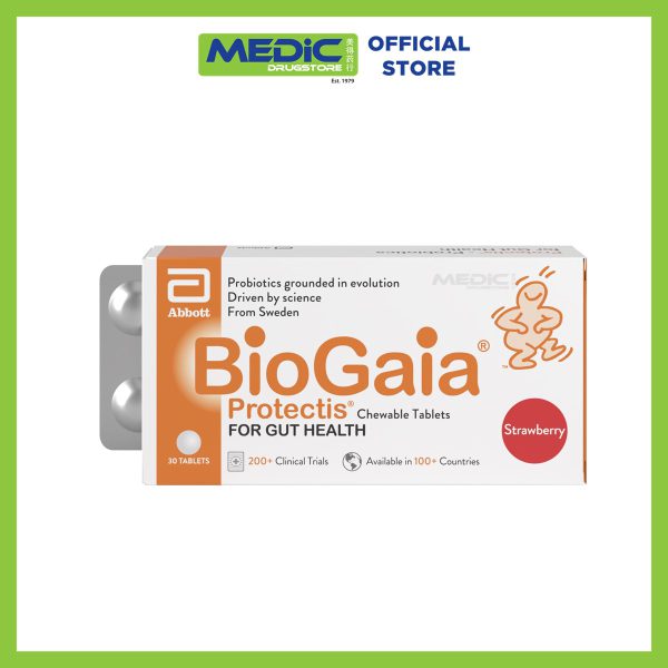 Biogaia Protectis Probiotic Chewable Tablets Strawberry Flavoured 30s