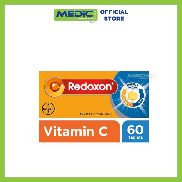 Redoxon Double Action Orange Chewables Tablets 60s