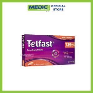 Telfast 120Mg 24Hr Allergy Relief 10 Tablets