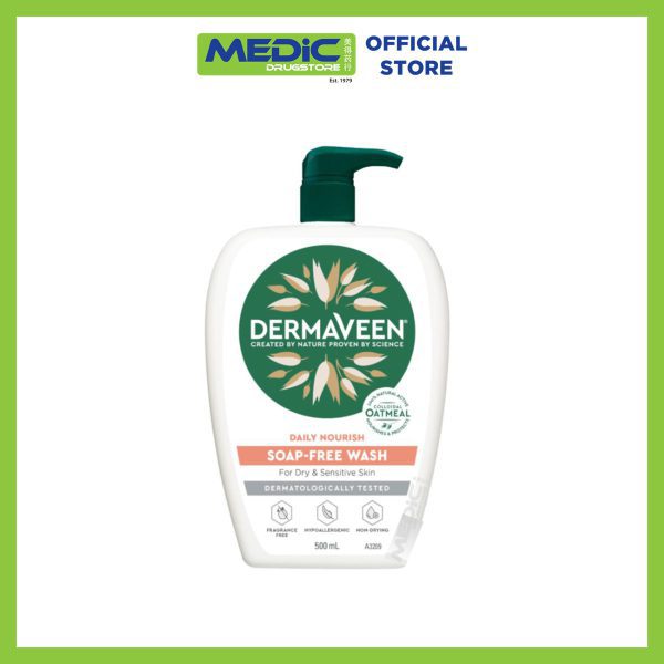 DermaVeen Soap Free Wash pH5.5 500ml - By Medic Drugstore