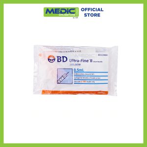 BD Ultra-Fine II Short Needle Insulin Syringe 0.5mL 0.30mm REF 328868 - Case
