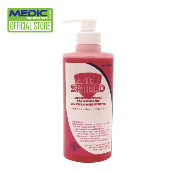 Bactishield Handwash Chlorhexidine 4% 500ml