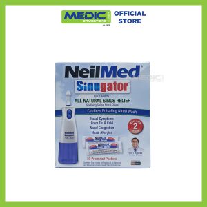 NeilMed Sinugator Cordless Pulsating Nasal Wash + 30 Packs