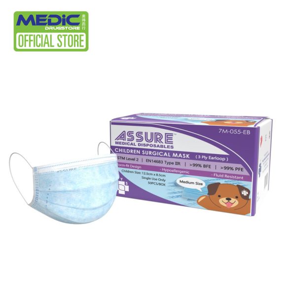 Assure Children Surgical Mask M Size 50s