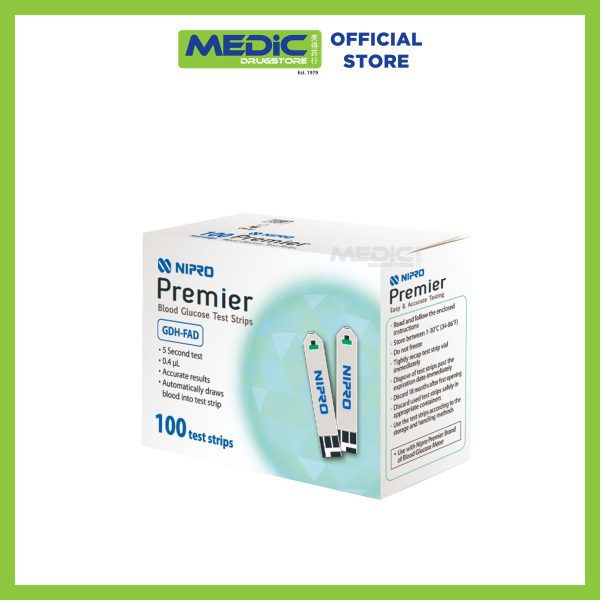 Nipro Premier Blood Glucose Test Strips 100s