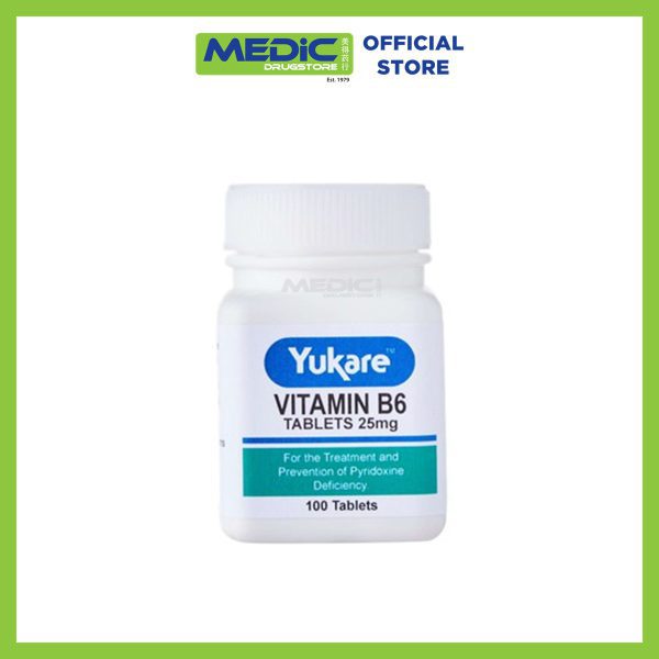 Yukare Vitamin B6 Tablets 25Mg 100s