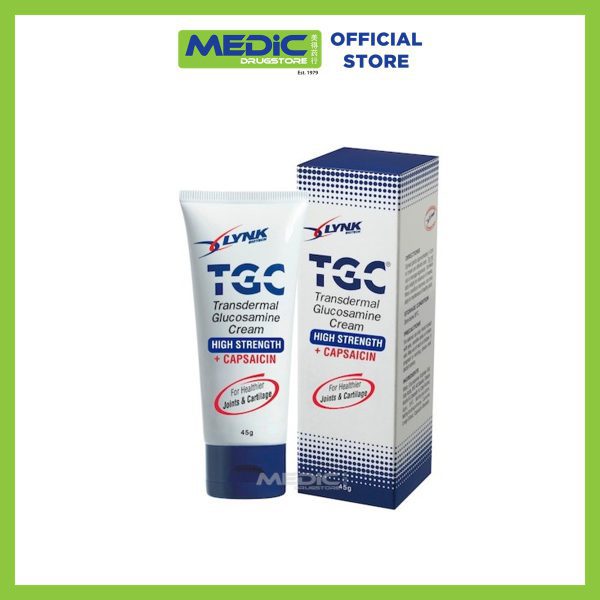 TGC Transdermal Glucosamine Cream High Strength + Capsaicin 45g