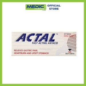 Actal Fast Acting Antacid Tablets 20s