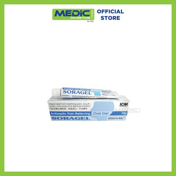 ICM Pharma Soragel Antiseptic Pain Relieving Oral Gel 10G