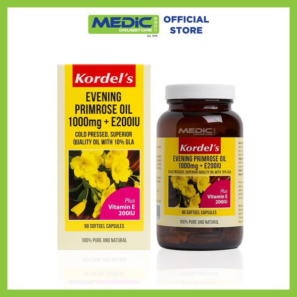 Kordel's Evening Primrose Oil 1000 Mg + E200 IU 180s