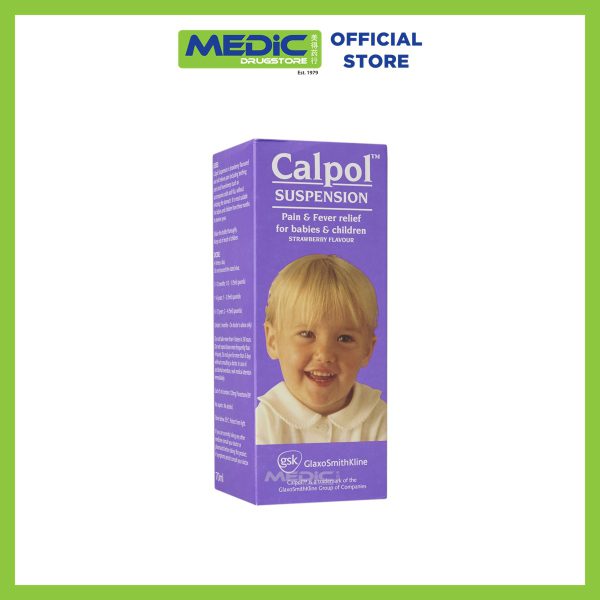Calpol Suspension Pain & Fever relief for Babies & Children (Strawberry) 70ml