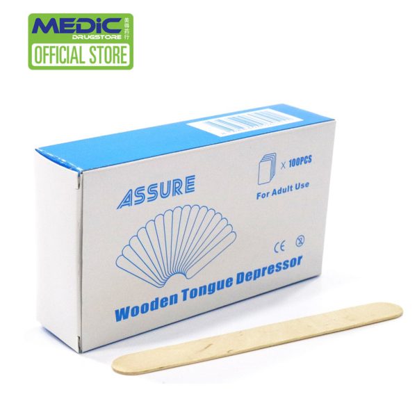 Assure Wooden Tongue Depressor For Adult Use 100S
