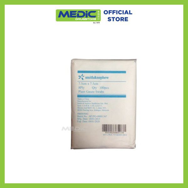 Smith & Nephew Gauze Swabs B.P 7.5cm x 7.5cm 100s
