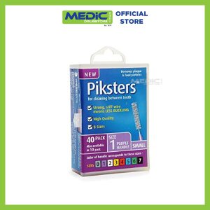Piksters Interdental Brush Size 1 Purple Handle 40s