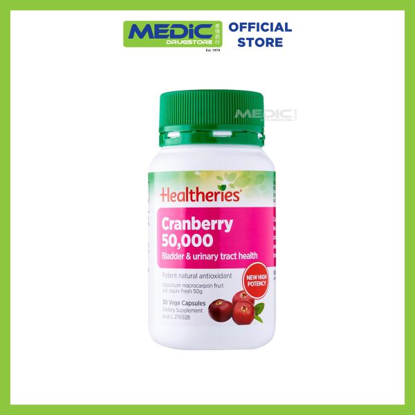 Healtheries Cranberry 50 000Mg Vege Caps 30s