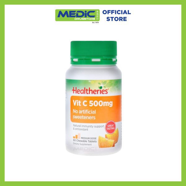 Healtheries Vit C Chewables 500MG 60s