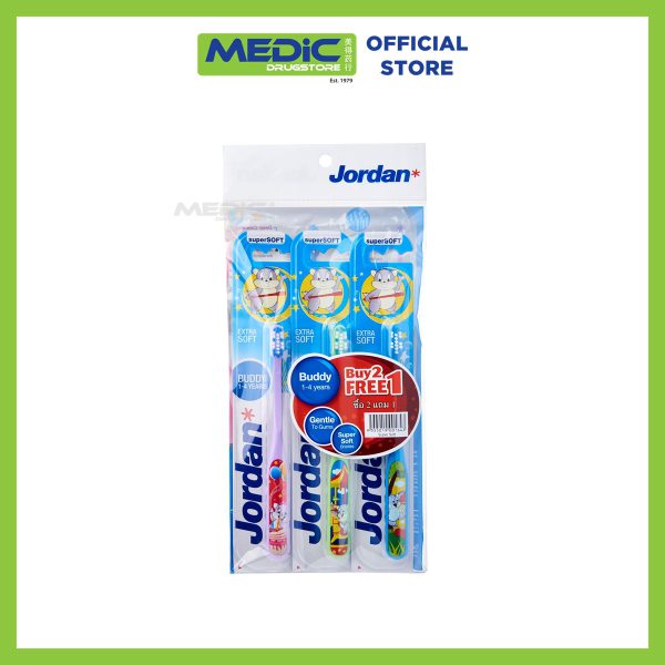 Jordan Extra Soft Buddy Toothbrush 1 to 4 years 1S x 3