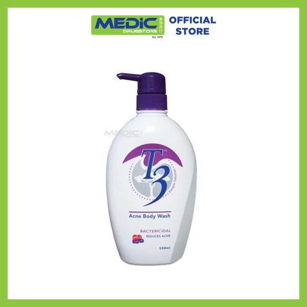 T3 Bactericidial Acne Body Wash 550 ML