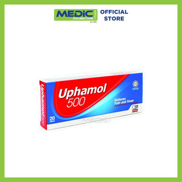 Uphamol 500, Relieves Pain and Fever 20s