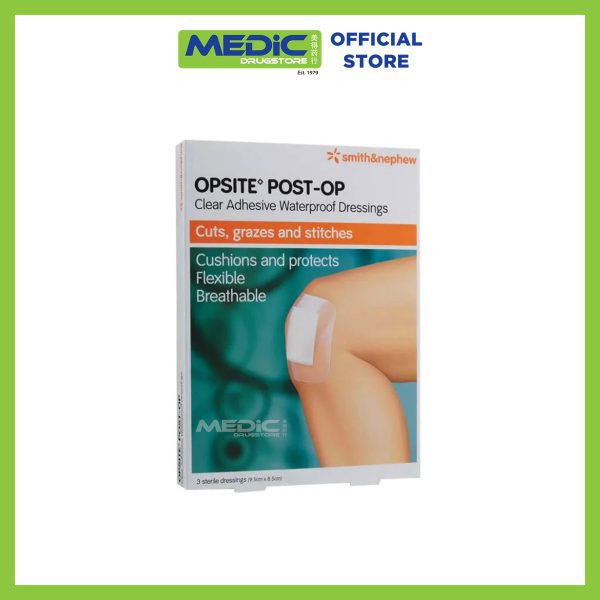 Smith & Nephew Opsite Post-Op 9.5cm x 8.5cm 3s