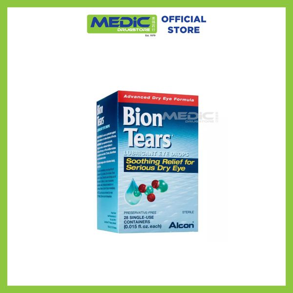 Alcon Bion Tears Lubricant Eye Drops 28 Single-Use Containers