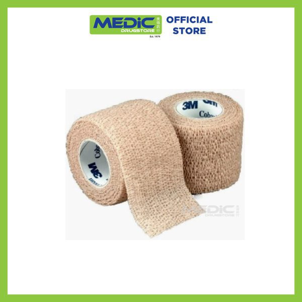 3M Coban Self-Adherent Wrap #1582, 2 Inch x 5 Yards 1S