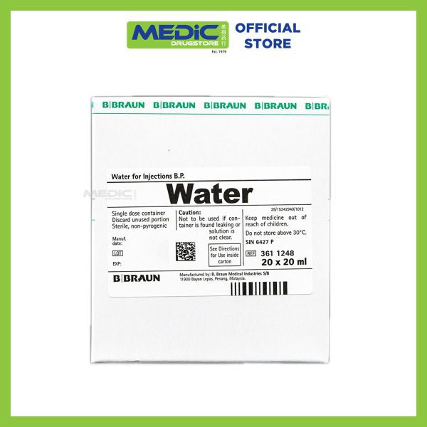 B Braun Water for Inj. B.P. Mini-Plasco 20x20ml