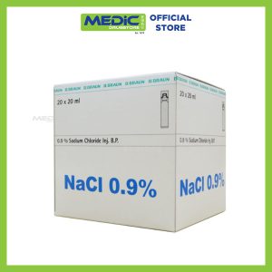 B Braun NaCl 0.9% Inj. B.P. 20x20ml