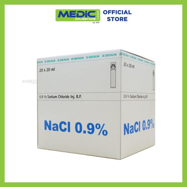 B Braun NaCl 0.9% Inj. B.P. 20x20ml