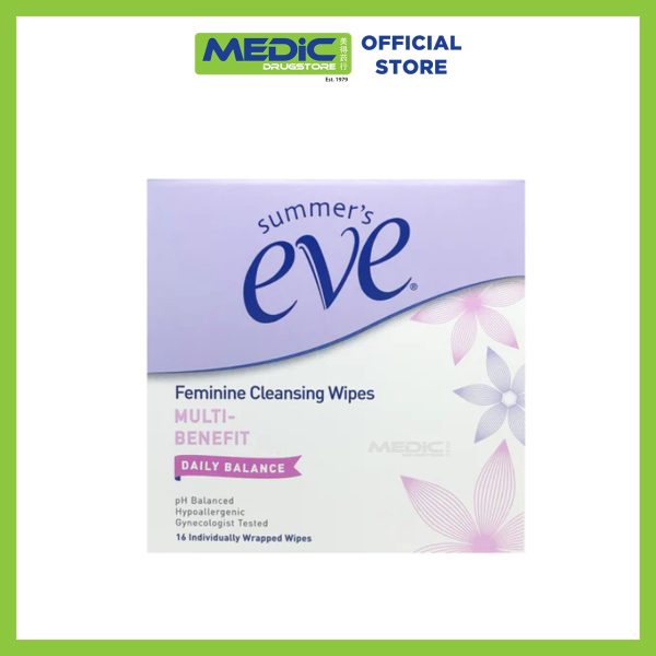 Summer's Eve Feminine Cleansing Wipes 16s
