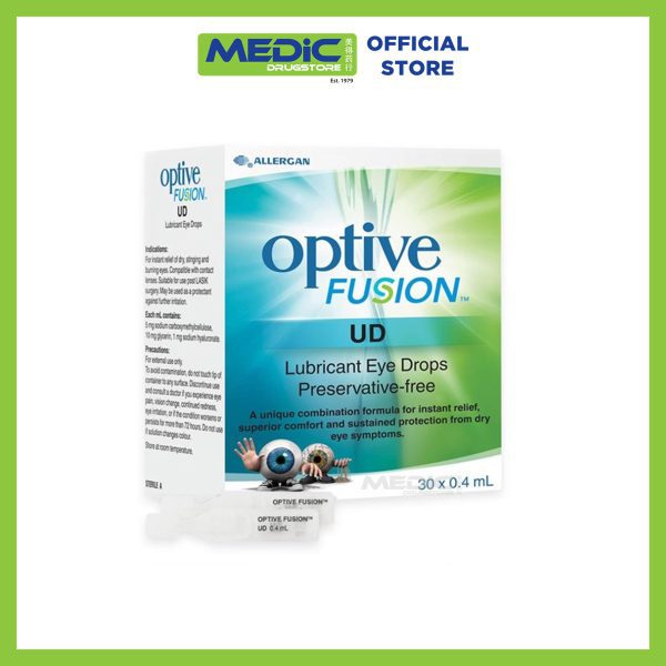 Allergan Optive Fusion UD Lubricant Eye Drops 30x0.4ml