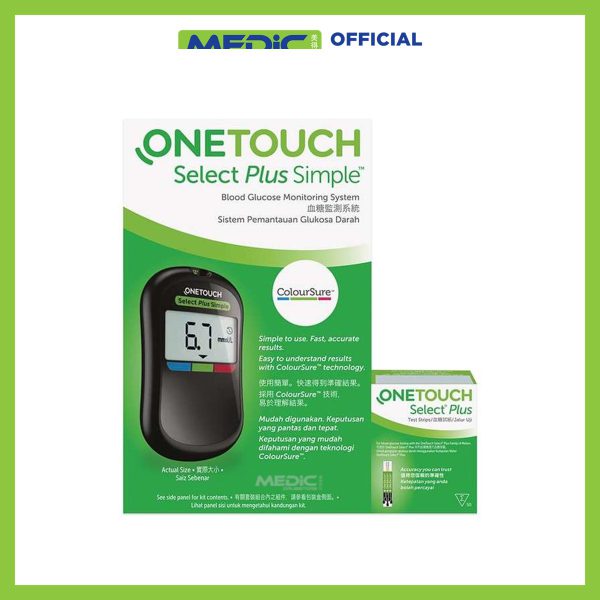 OneTouch Select Plus Simple Blood Glucose Monitoring System + 50 Strips