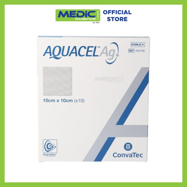 ConvaTec Aquacel Ag. 10cm x 10cm Ref 403708 10s