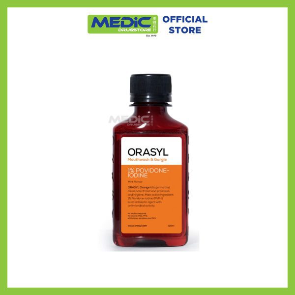 Orasyl Mouthwash & Gargle 1% Providone Iodine 100ml