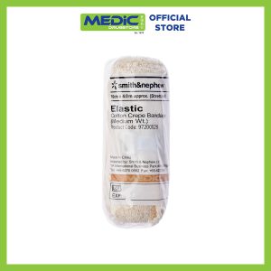 Smith and Nephew Elastic Cotton Crepe Bandage Medium Weight 10Cm x 4.0M (Stretched)