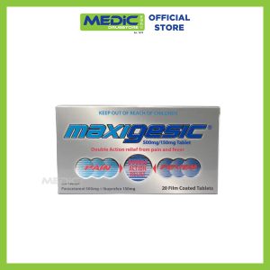 Maxigesic Paracetamol 500mg and Ibuprofen 150mg 20s