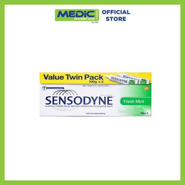 [Twin Pack] Sensodyne Fresh Mint Toothpaste 100G