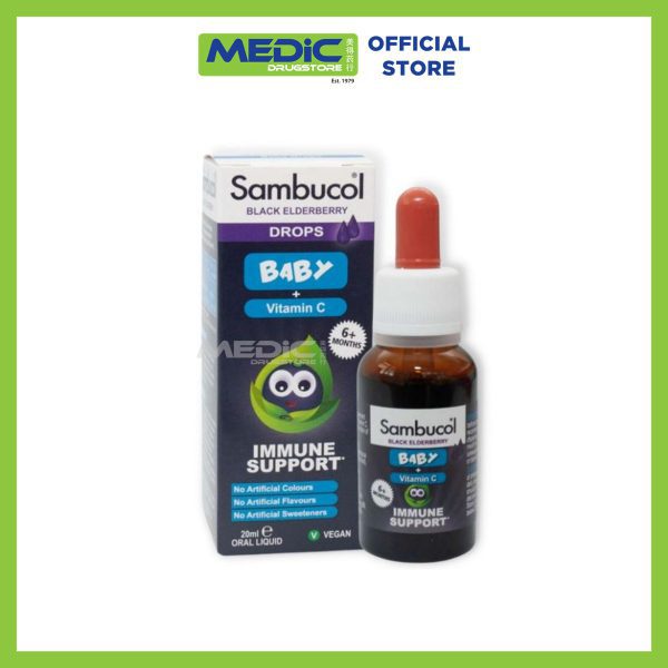 Sambucol Black Elderberry Drops for Baby 6+ Months 20ml