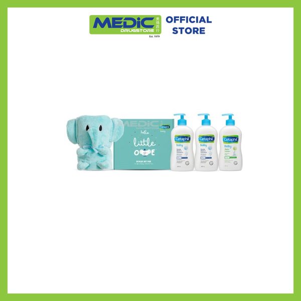 Cetaphil Baby ECOM Gift Pack Wash & Shampoo 400ml x 2 + Lotion 400ml + Elephant Blanket