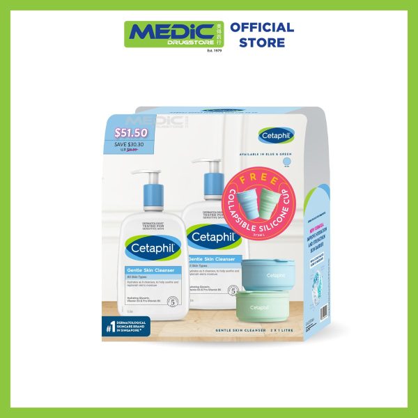 CetaphilGSC1L Twin Pack + Collapsibe Cup